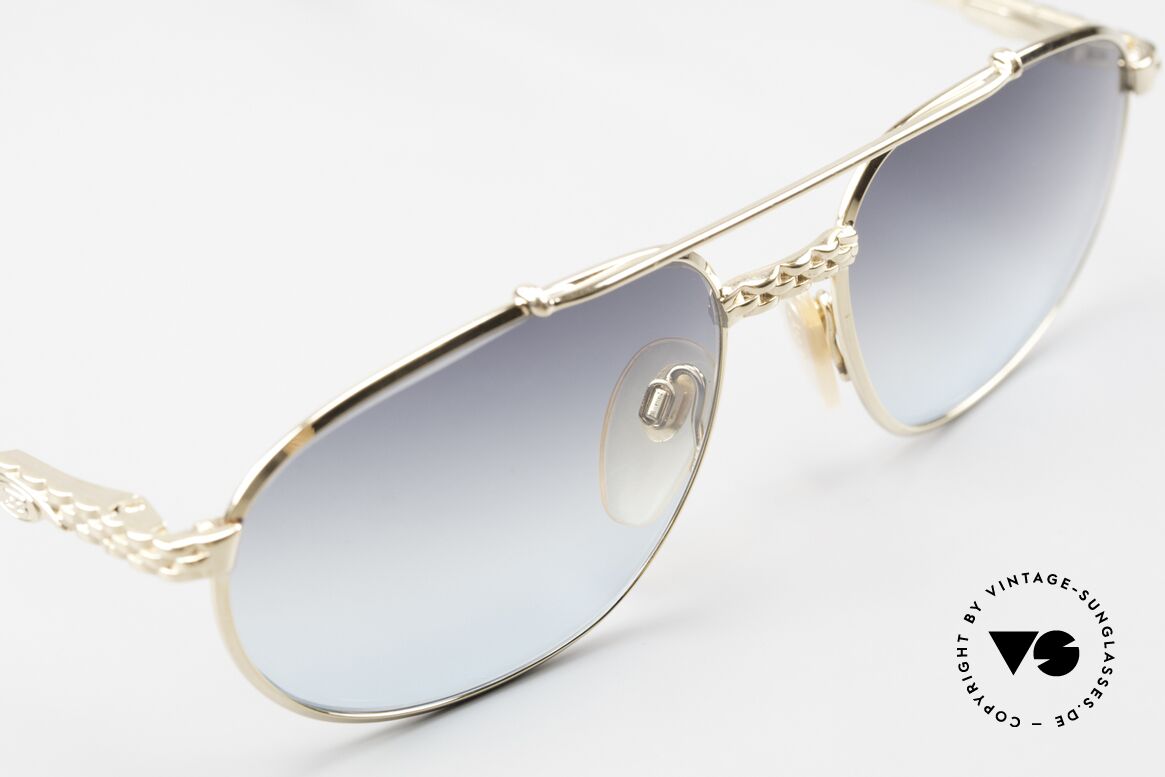 Bugatti EB503 Herren Sonnenbrille 90er Luxus, Gläser in grau-blau-Verlauf; stylisches Accessoire!, Passend für Herren
