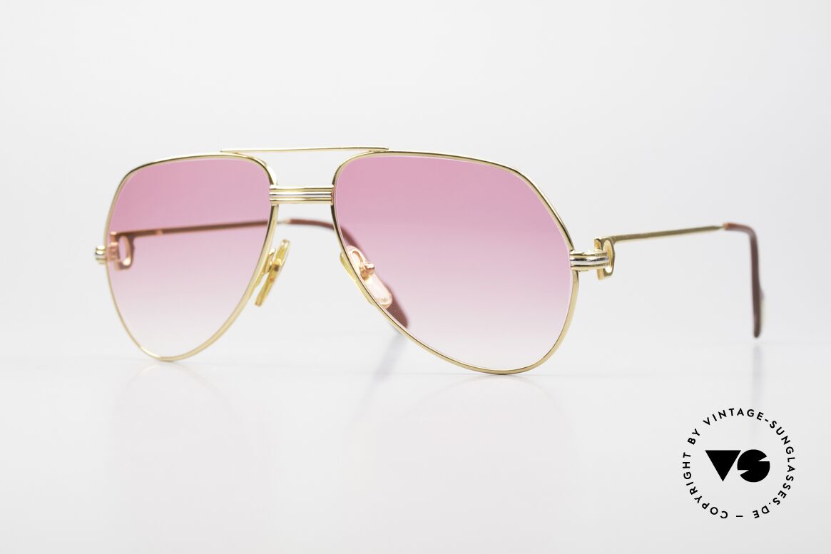 Cartier Vendome LC - S Christopher Walken Brille, legendäre Cartier Vendome Sonnenbrille; Aviator-Stil, Passend für Herren und Damen