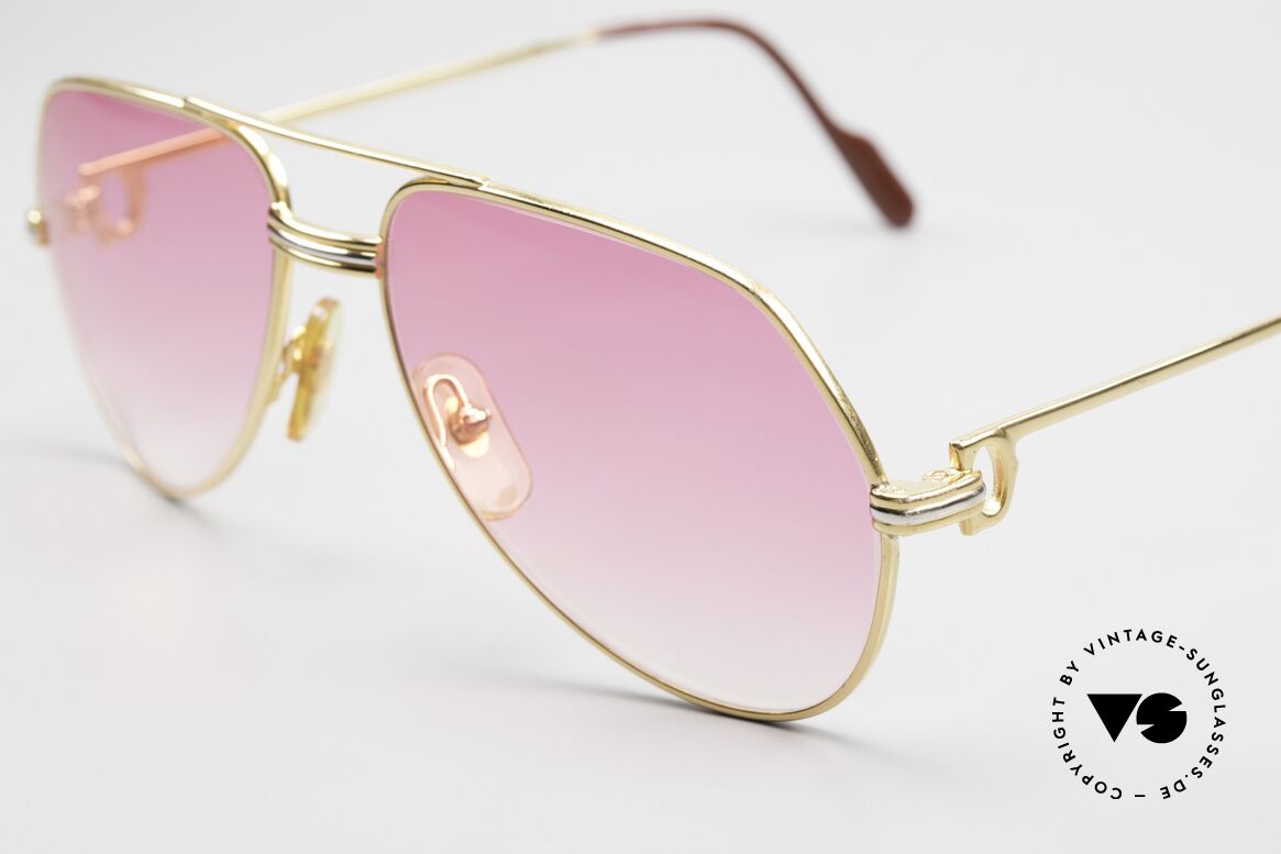 Cartier Vendome LC - S Christopher Walken Brille, hier mit Louis Cartier Dekor in SMALL Gr. 56-16, 135, Passend für Herren und Damen