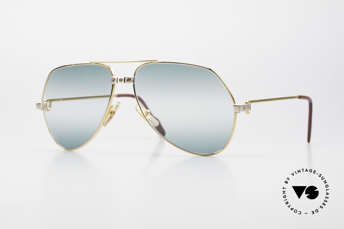 Cartier Vendome Santos - M Double Gradient Green Lens, Vendome = das berühmteste Brillendesign von CARTIER, Passend für Herren und Damen