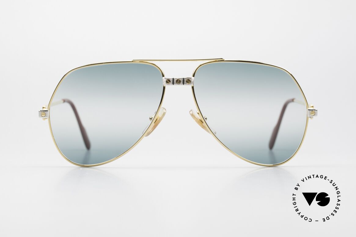 Cartier Vendome Santos - M Double Gradient Green Lens, wurde 1983 veröffentlicht und dann bis 1997 produziert, Passend für Herren und Damen
