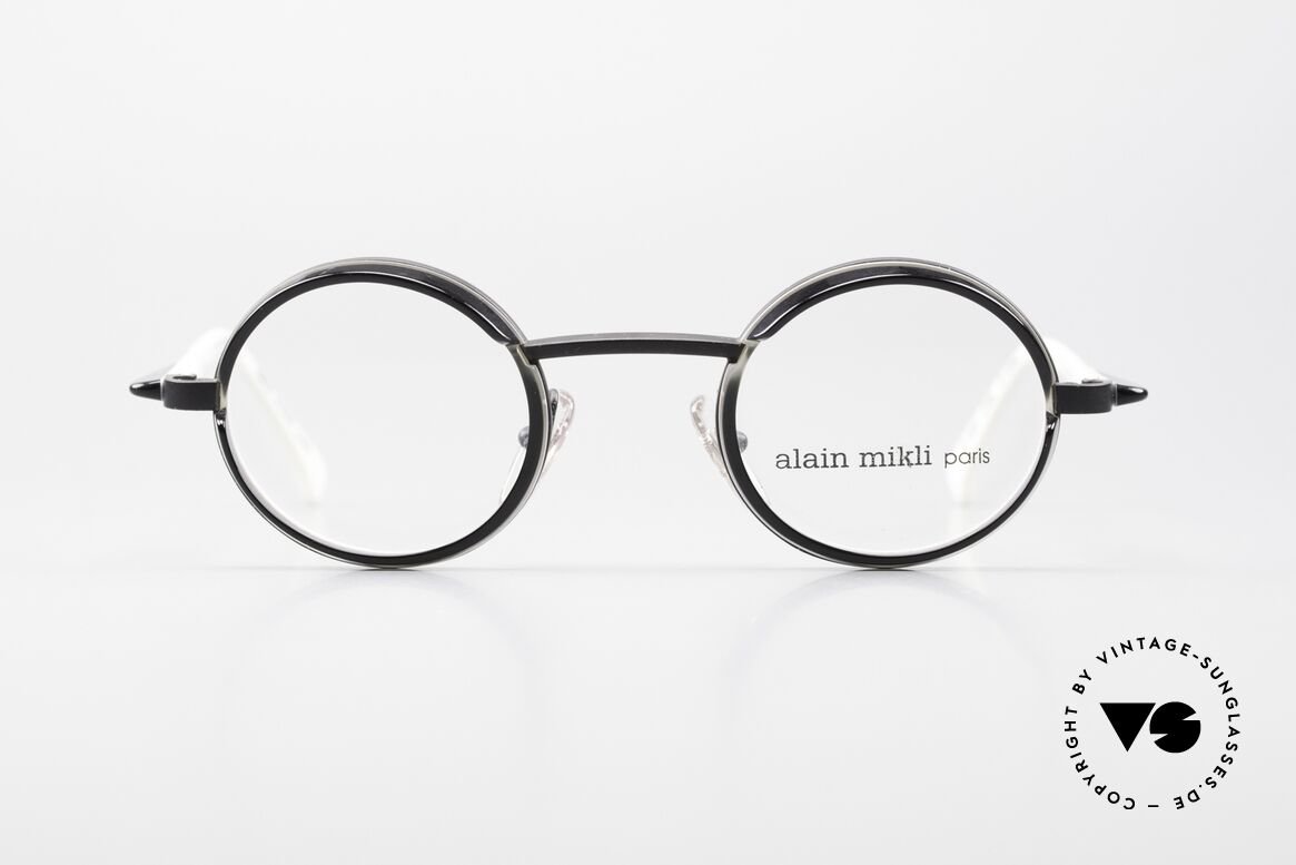 Alain Mikli 2150 / 01004 Runde Vintage Designer Brille, sehr interessantes Design in Größe 42-26; handmade, Passend für Herren und Damen