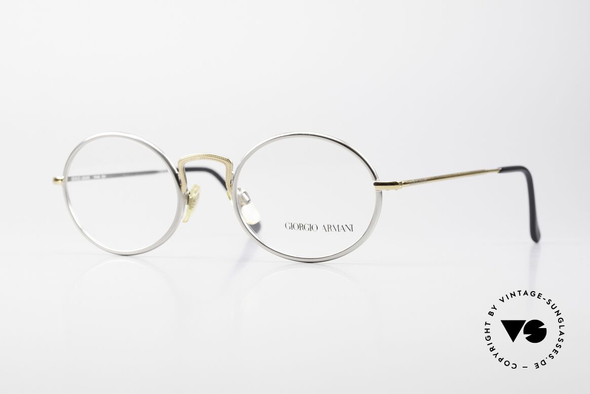 Giorgio Armani 156 Ovale Vintage Brille Von 1991, vintage Brillenfassung vom Modedesigner G. Armani, Passend für Herren und Damen