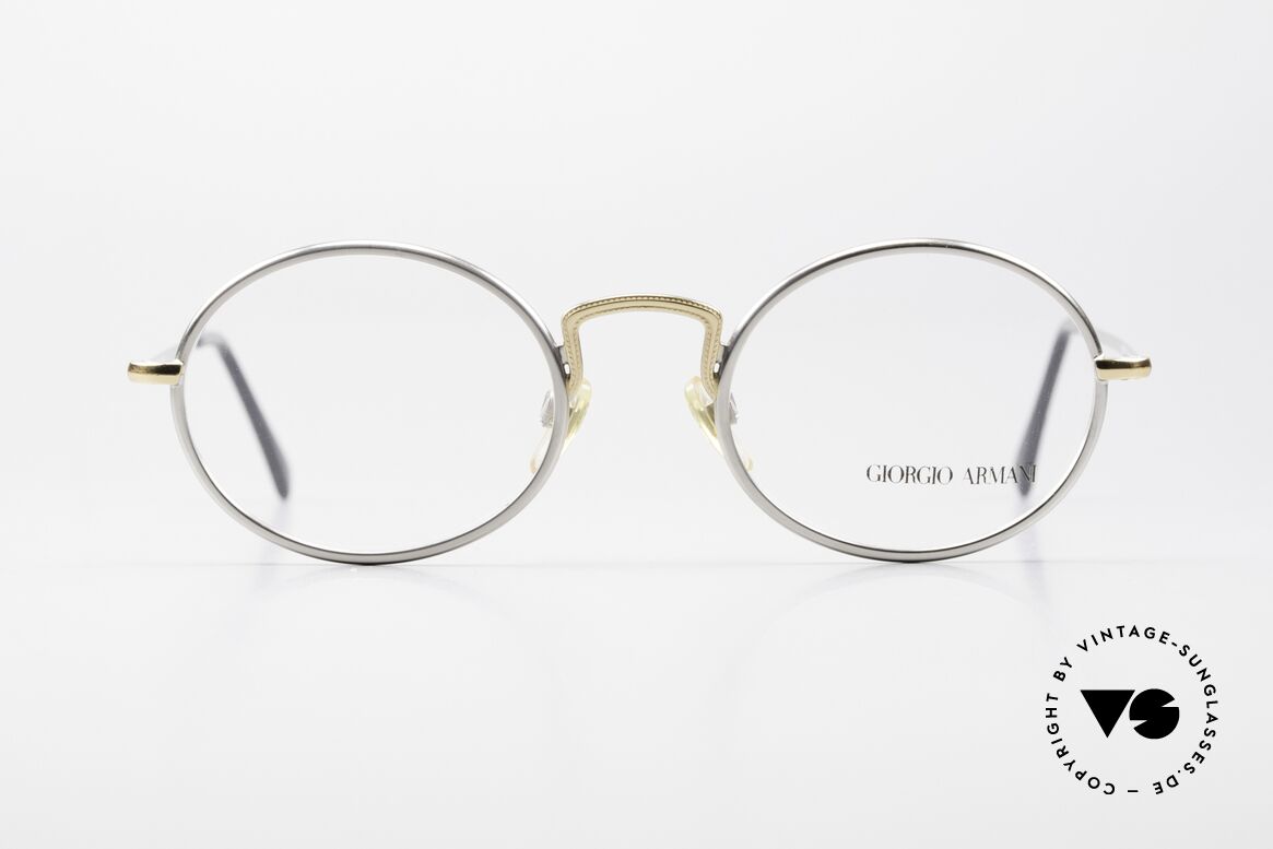 Giorgio Armani 156 Ovale Vintage Brille Von 1991, schlichter, ovaler Rahmen in absoluter Top Qualität, Passend für Herren und Damen