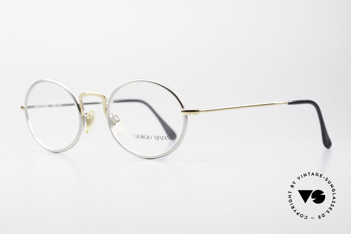 Giorgio Armani 156 Ovale Vintage Brille Von 1991, dezenter, zeitloser Stil; passt gut zu fast jedem Look, Passend für Herren und Damen