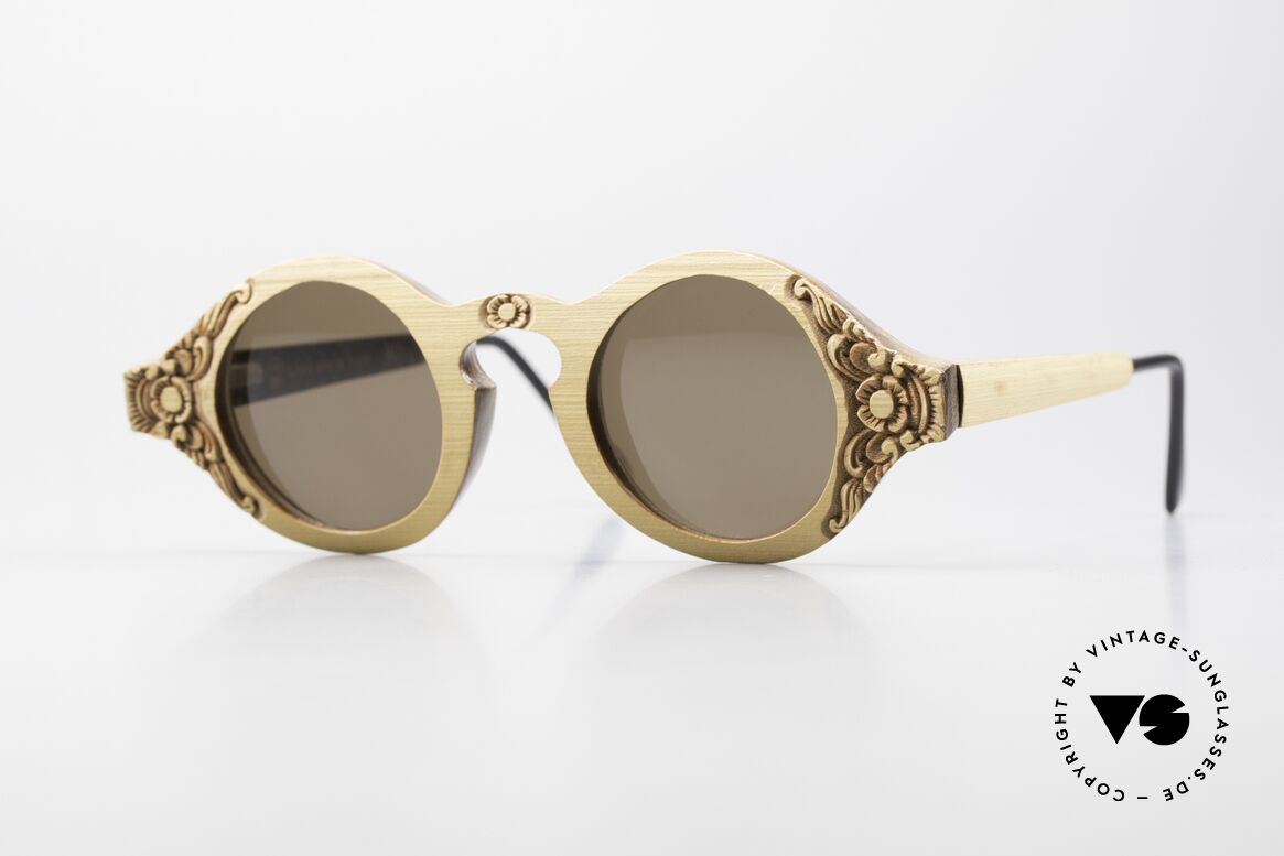 Lotus Arts De Vivre 90 Damen Holz-Sonnenbrille, rare Lotus Arts De Vivre Damen-Sonnenbrille von 1998, Passend für Damen