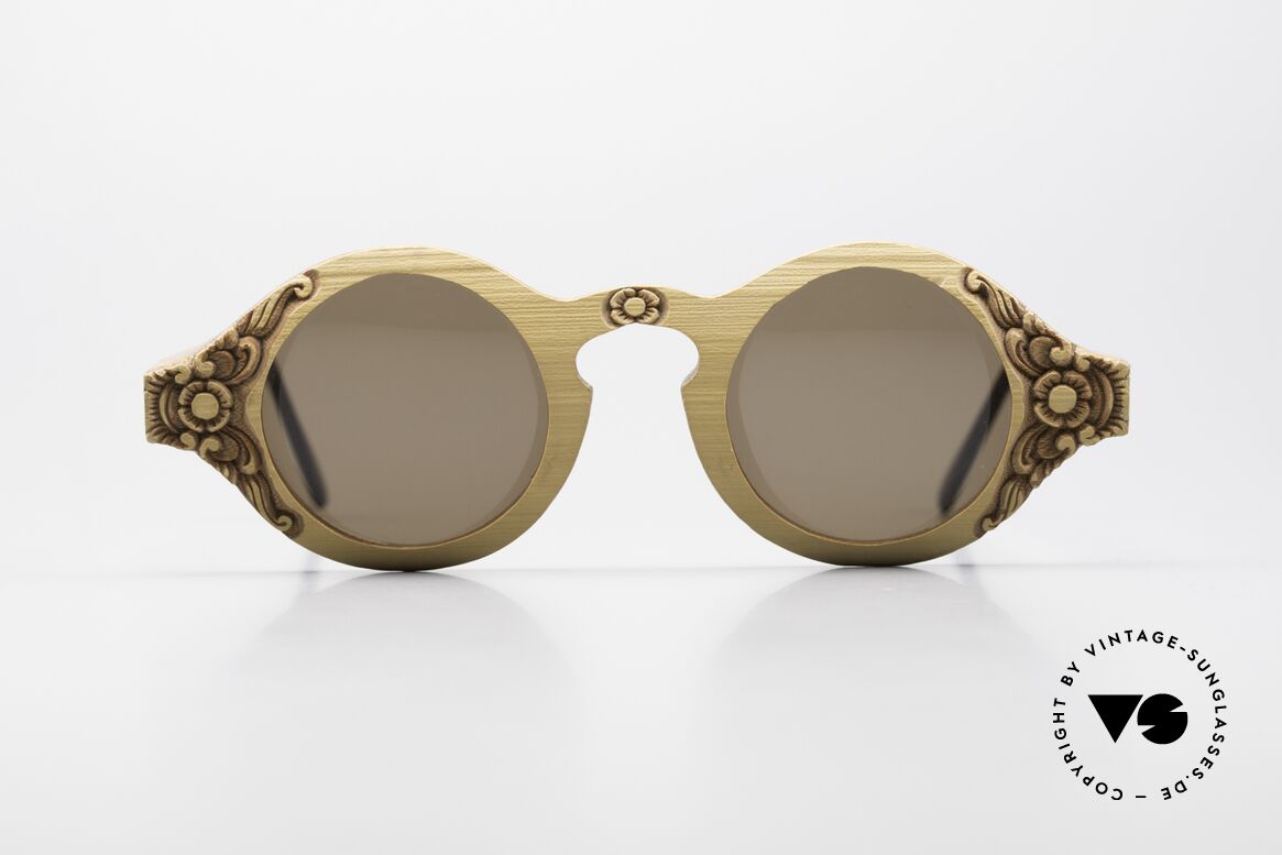 Lotus Arts De Vivre 90 Damen Holz-Sonnenbrille, L.A.D.V. ist mit der thailändischen Region verwurzelt, Passend für Damen