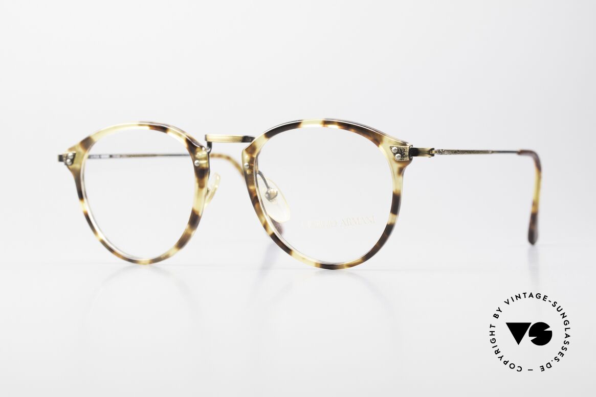 Giorgio Armani 318 Alte Vintage 90er Panto Brille, zeitlose 1990er Giorgio ARMANI Designer-Fassung, Passend für Herren
