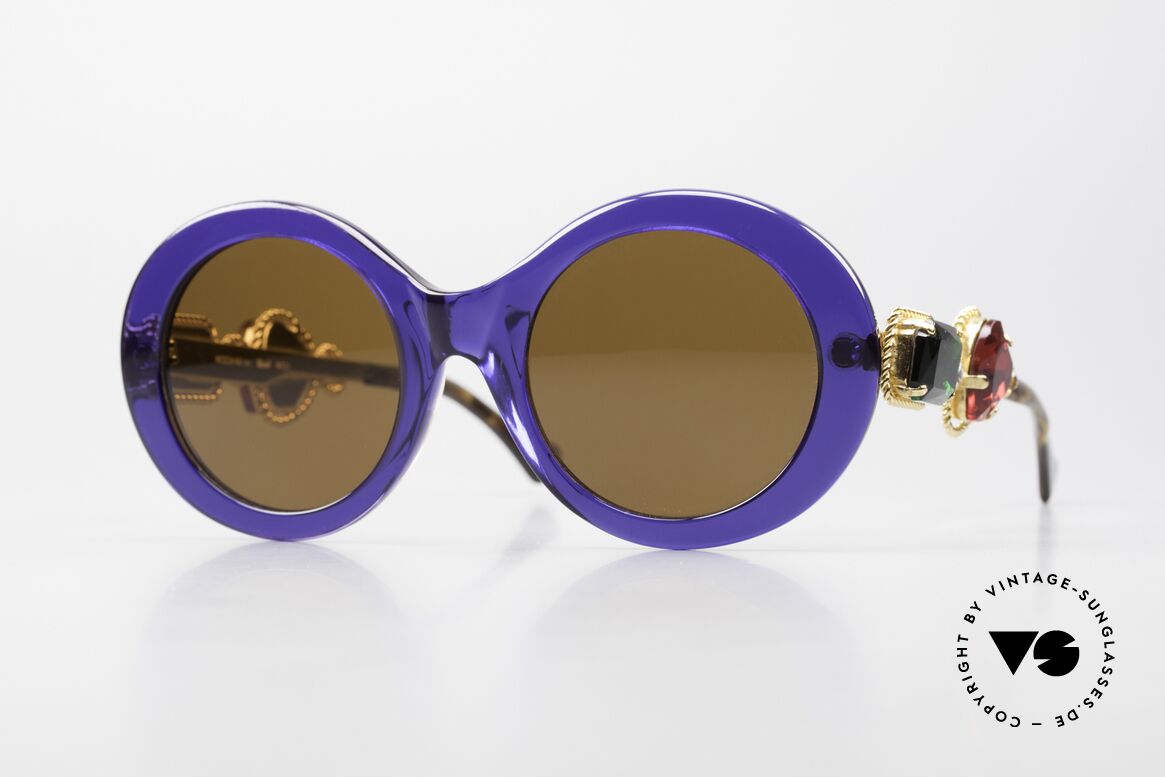 Moschino by Persol M253 Lady Gaga Sonnenbrille, vintage Moschino "Edelstein" Sonnenbrille von 1989, Passend für Damen