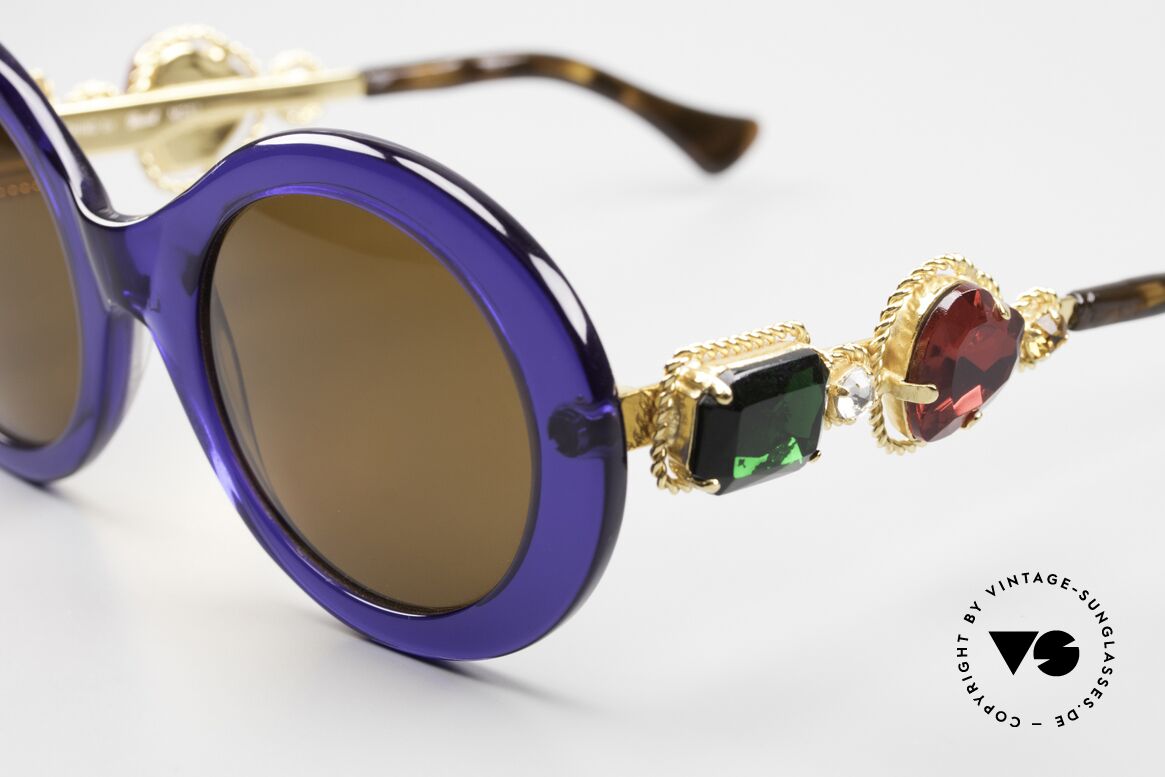 Moschino by Persol M253 Lady Gaga Sonnenbrille, Bügel mit großen geschliffenen Kunststeinen besetzt, Passend für Damen