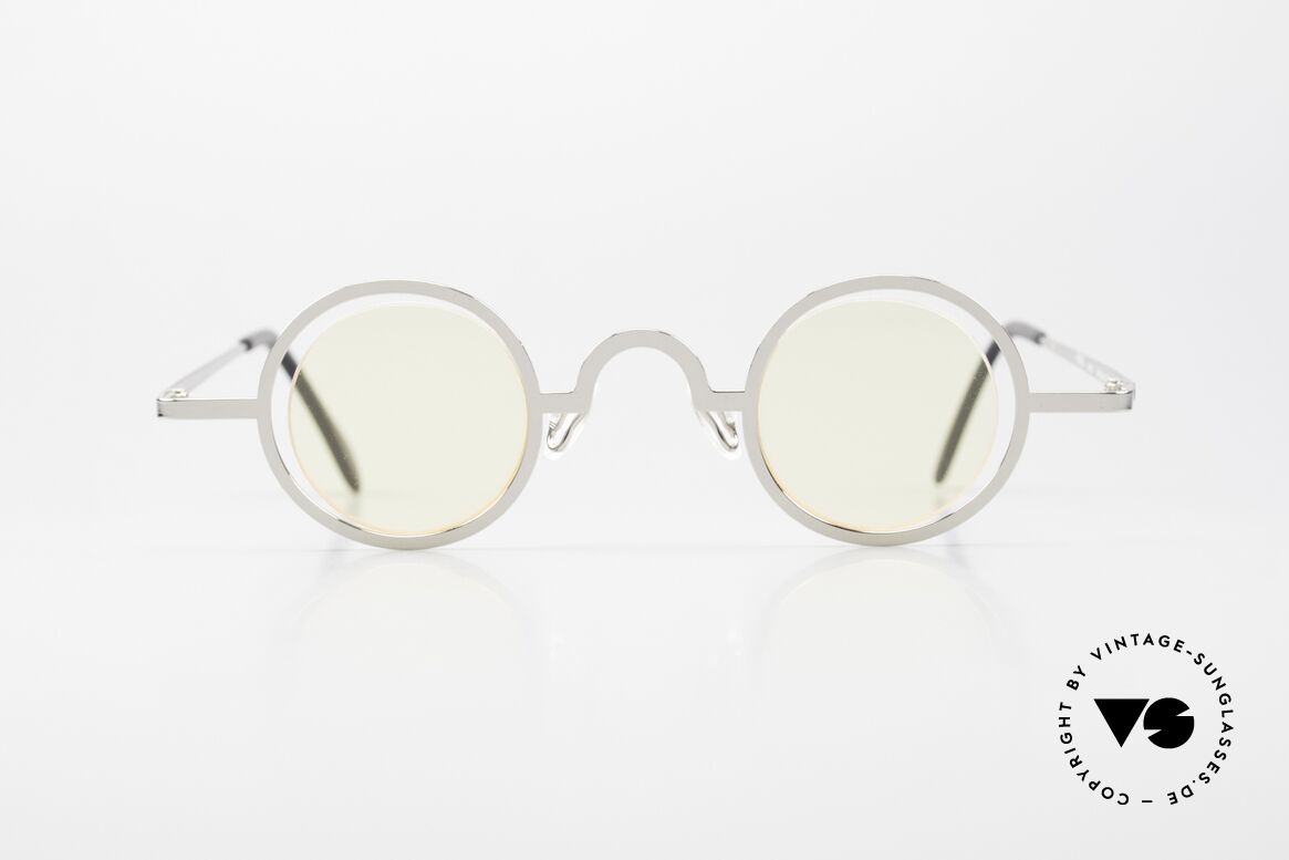 Theo Belgium Coco Randlose Runde Brille 90er, grandiose vintage Theo Belgium Brille von ca. 1999, Passend für Herren und Damen