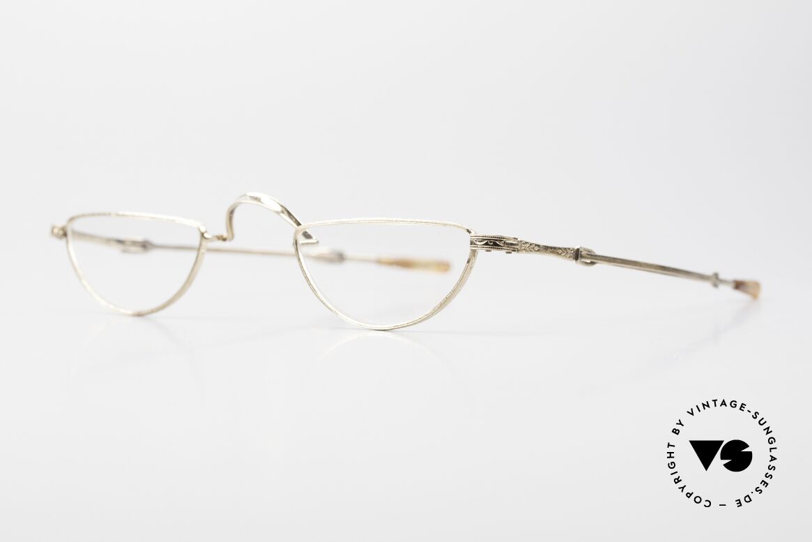 Oliver Peoples OP38A Ausziehbare Teleskop Brille, komplette Fassung mit aufwendigen Gravuren verziert, Passend für Herren und Damen