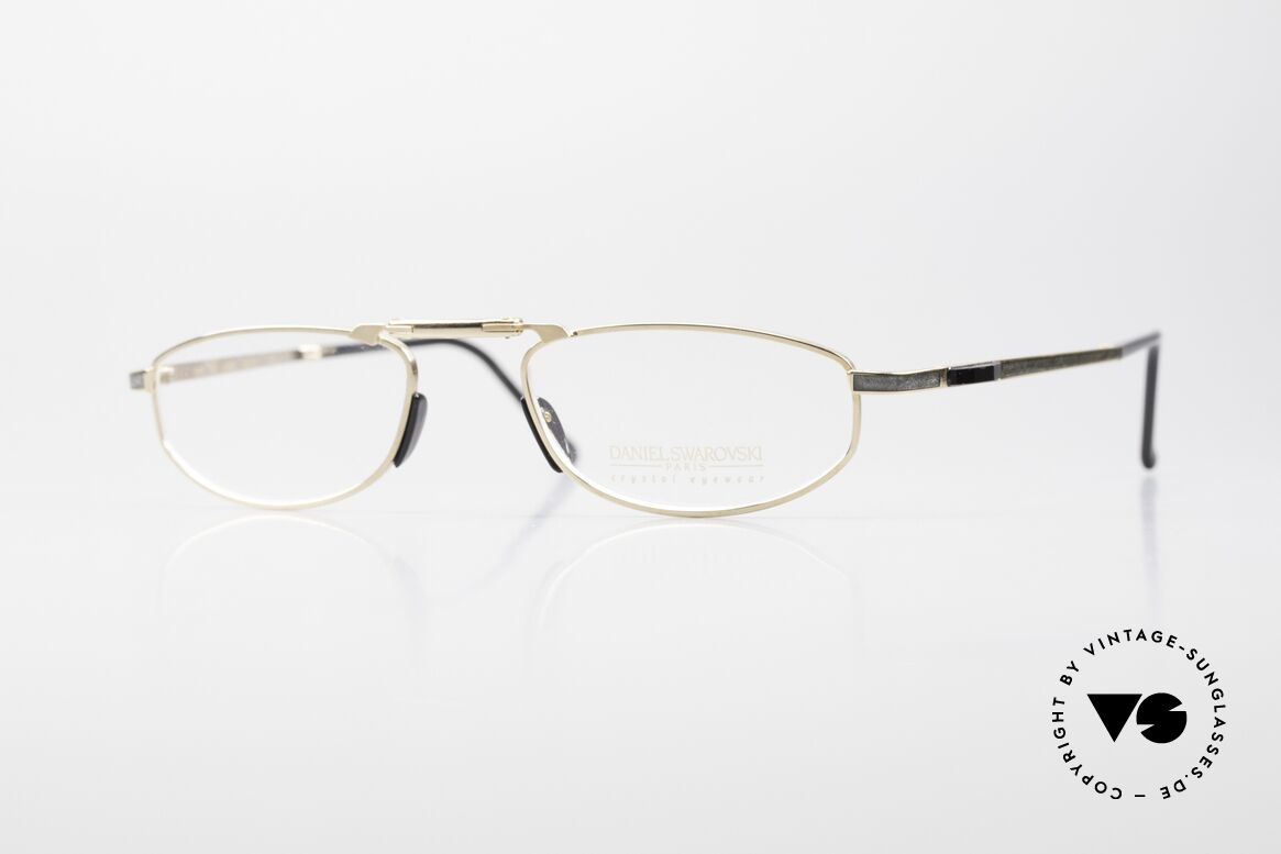 Daniel Swarovski S085 Faltbare Lesebrille 23kt Gold, Daniel Swarovski S085 /20, V6051, Größe 50-19, 135, Passend für Herren