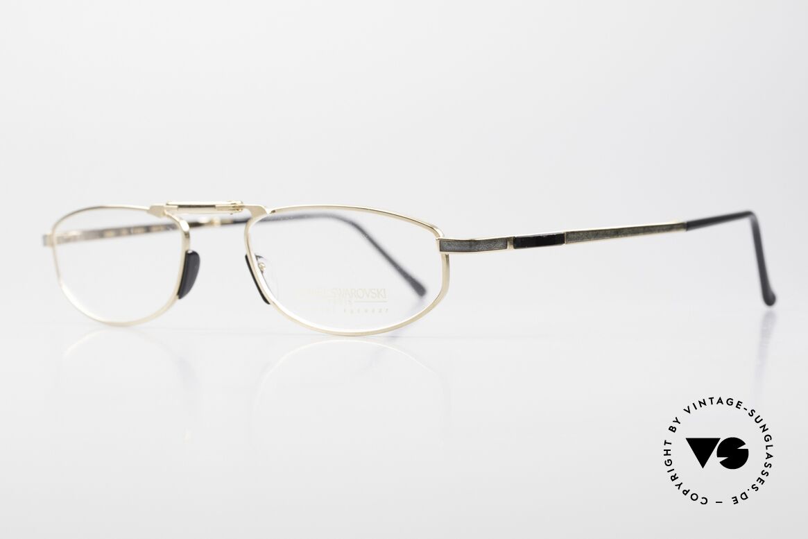 Daniel Swarovski S085 Faltbare Lesebrille 23kt Gold, absolute Spitzen-Qualität (23kt vergoldete Fassung), Passend für Herren