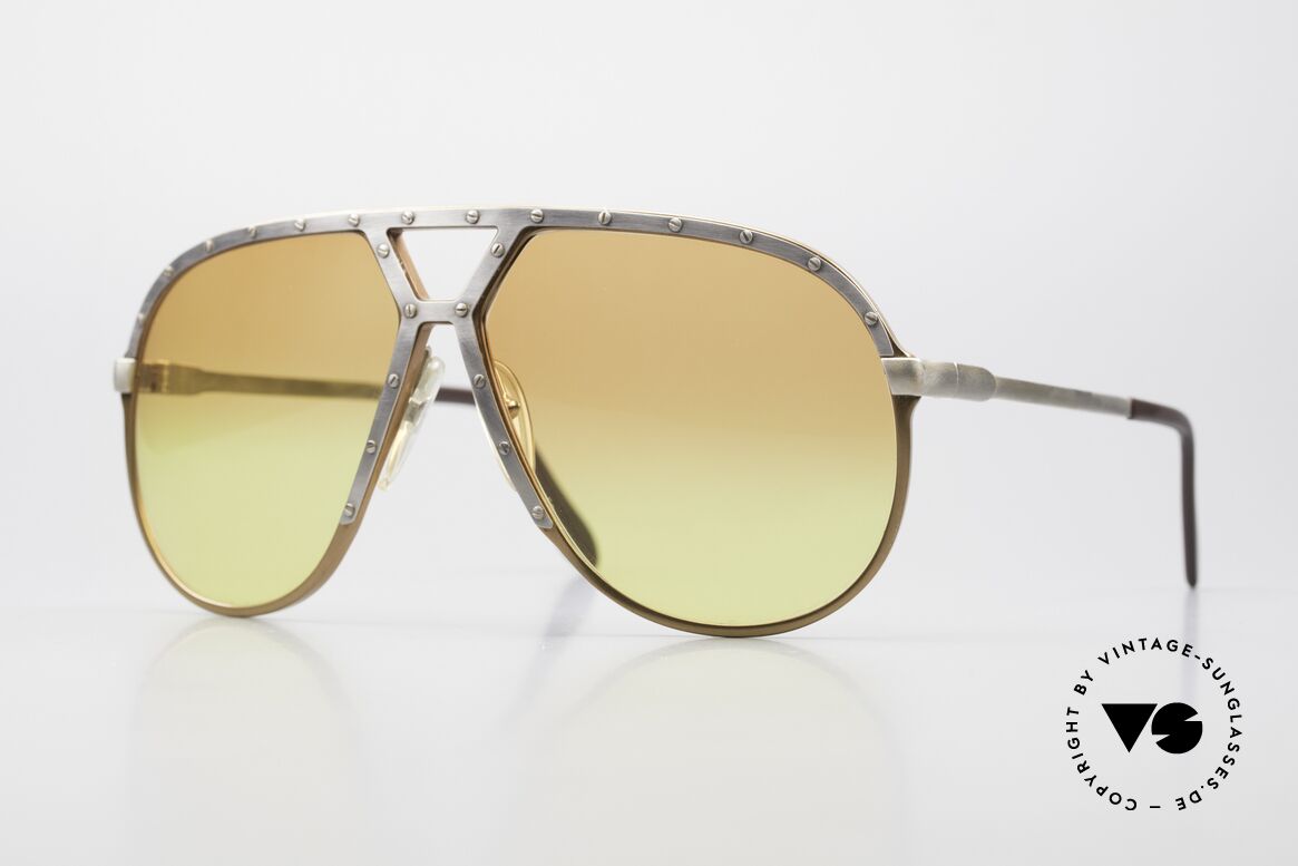 Alpina M1 80er Brille Orange-Gelb Verlauf, sehr seltene ALPINA M1 Sonnenbrille von 1986, Passend für Herren
