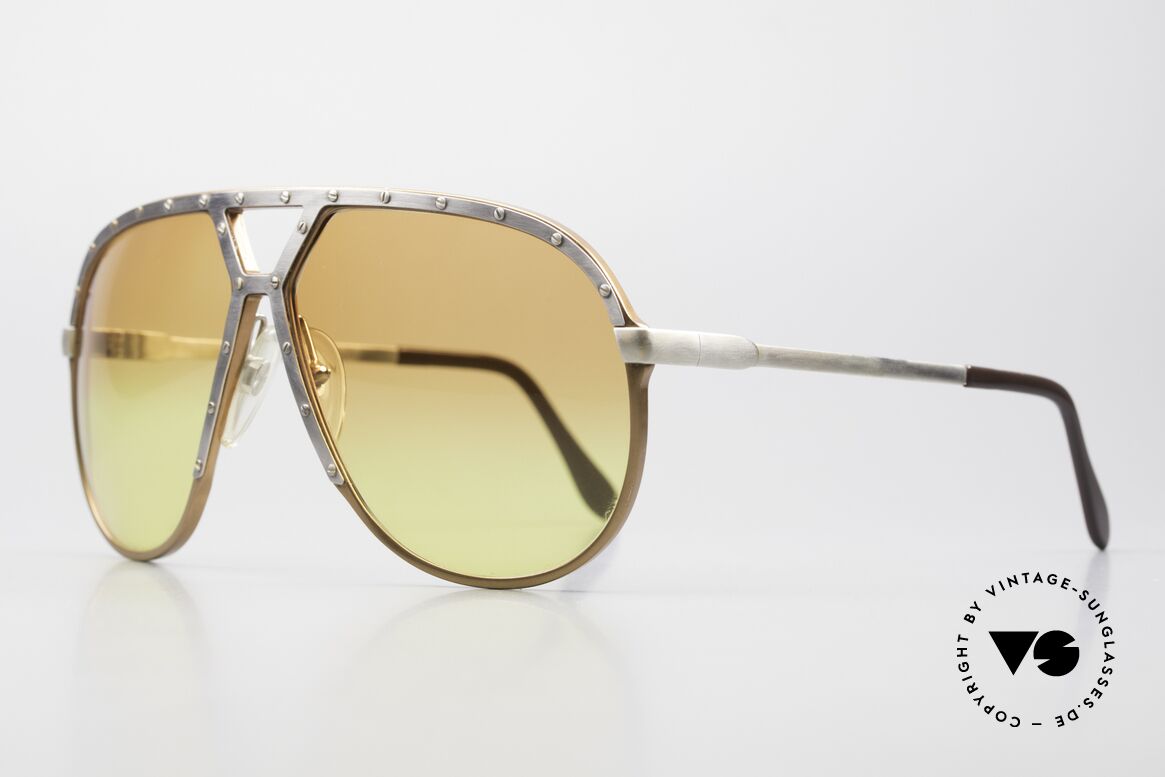 Alpina M1 80er Brille Orange-Gelb Verlauf, rare, neue Sonnengläser in orange-gelb Verlauf, Passend für Herren