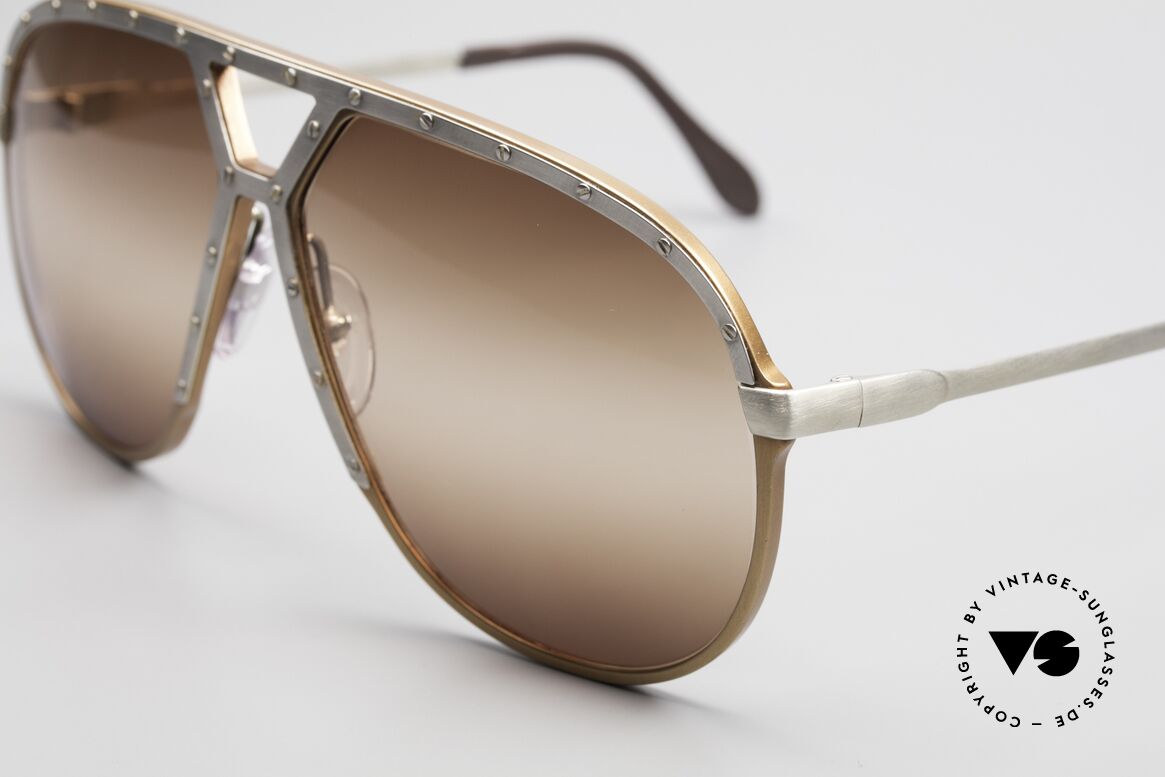 Alpina M1 Double Gradient Brown Lens, kultiges 80er Mode-Accessoire ("Stevie Wonder"), Passend für Herren