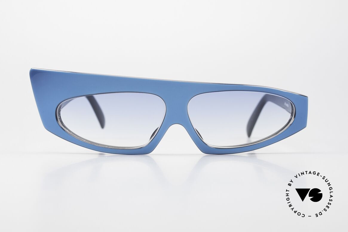 Alain Mikli 305 / 043 Haute Couture Sonnenbrille, 80er Designerstück in einem dunklen Türkis-Farbton, Passend für Damen