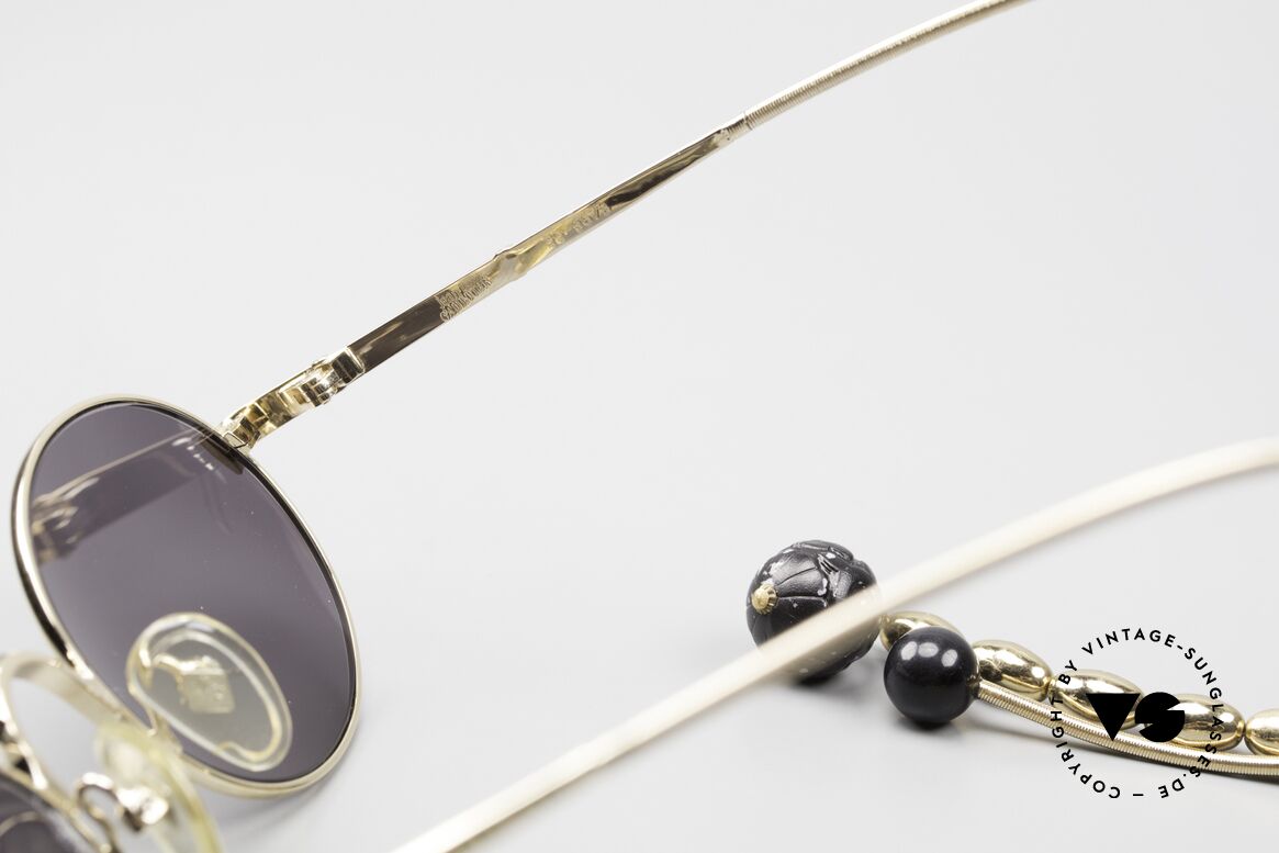 Jean Paul Gaultier 55-9673 Sonnenbrille Mit Perlenkette, Größe: medium, Passend für Damen