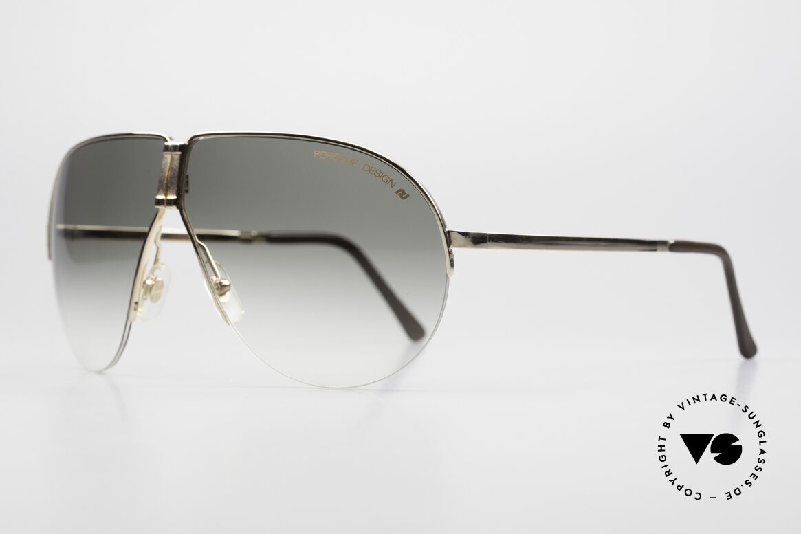 Porsche 5628 Rare 80er Klappsonnenbrille, halb rahmenlos = sehr leicht & angenehm zu tragen, Passend für Herren