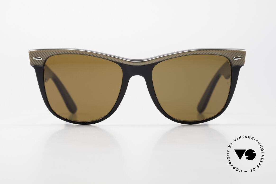 Ray Ban Wayfarer II 80er Kult Sonnenbrille, Bausch & Lomb Qualitätsgläser (100% UV-Schutz), Passend für Herren und Damen