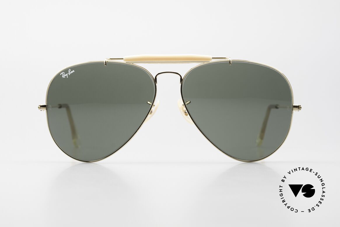 Ray Ban Outdoorsman II B&L USA Brille 80er Aviator, die Pilotenbrille schlechthin in Größe 62/14 large, Passend für Herren