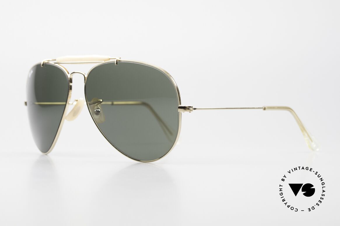 Ray Ban Outdoorsman II B&L USA Brille 80er Aviator, produziert in den 70ern & 80ern v. Bausch&Lomb, Passend für Herren