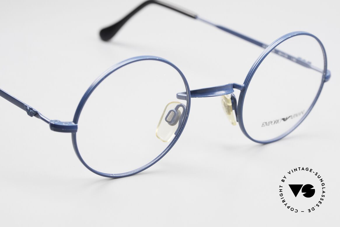 Giorgio Armani EA013 Kleine Runde 90er Brille, verleiht dem Modell einen tollen vintage Charakter, Passend für Herren und Damen