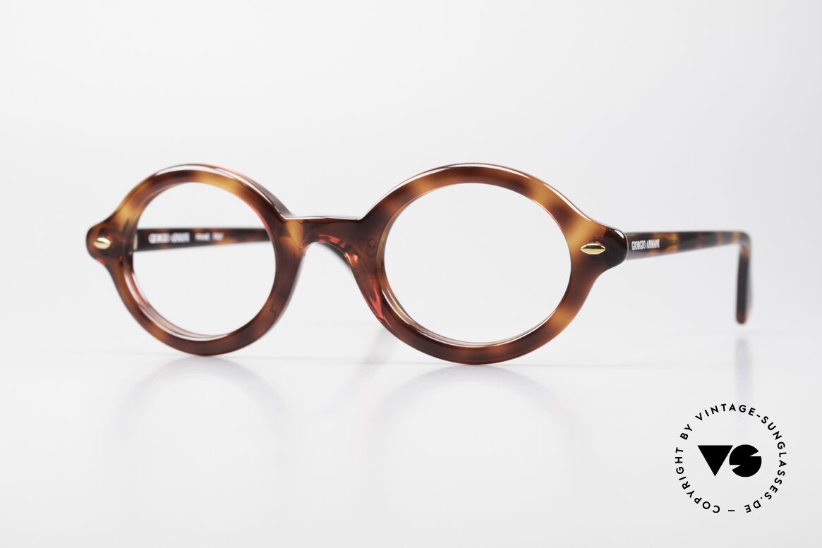 Giorgio Armani 423 Kleine Ovale 90er Brille, vintage Giorgio Armani DesignerFassung der 90er Jahre, Passend für Herren und Damen
