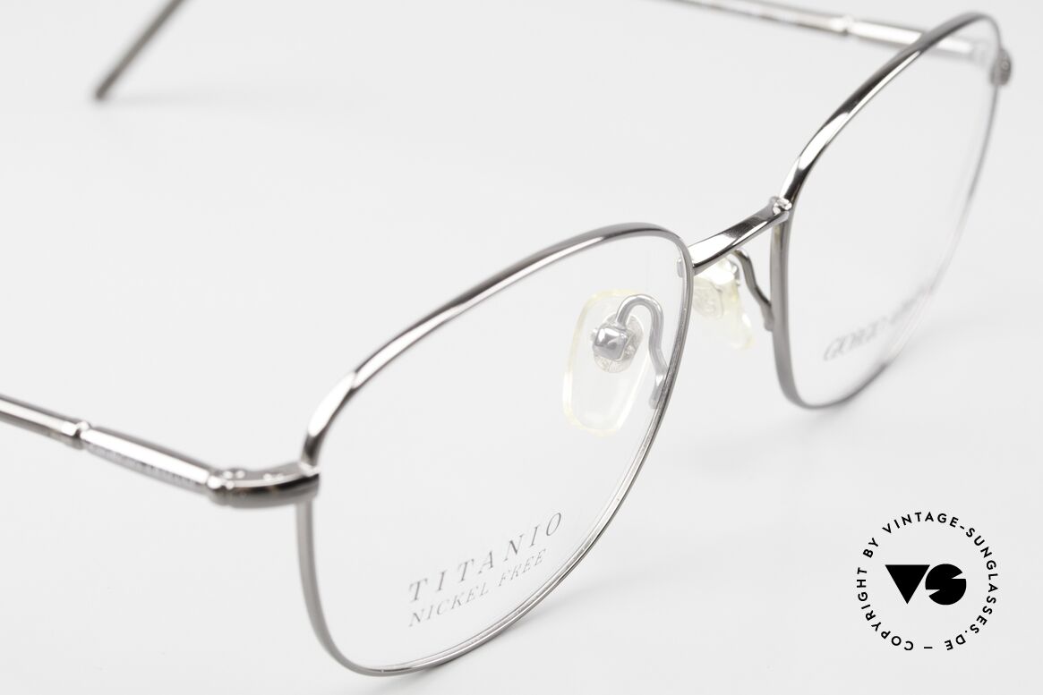 Giorgio Armani 3021 Titanbrille Eckig Panto Herren, KEINE Retrobrille, sondern ein echtes altes Original, Passend für Herren