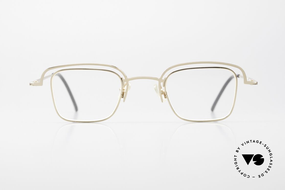 Theo Belgium Lait Herrenbrille Gold Damenbrille, Modell Lait aus dem Jahr 1996, in Größe 42-27, Passend für Herren und Damen