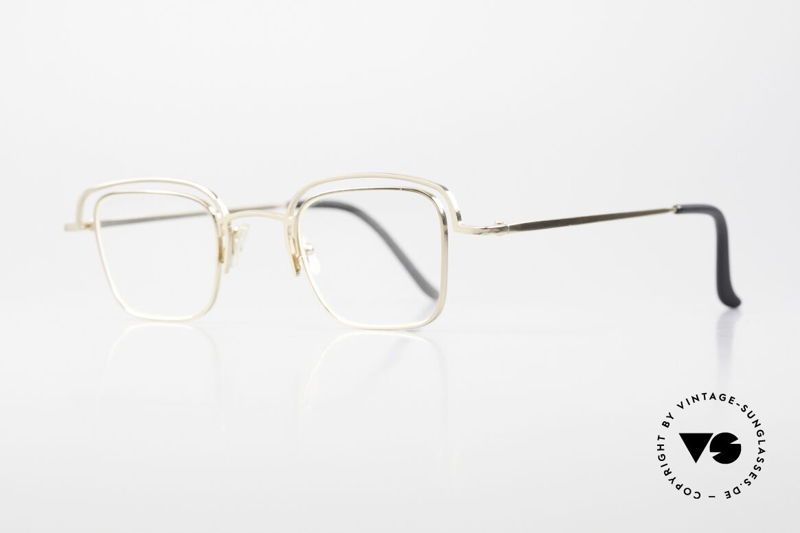 Theo Belgium Lait Herrenbrille Gold Damenbrille, Avantgarde-Brille für Damen & Herren zugleich, Passend für Herren und Damen