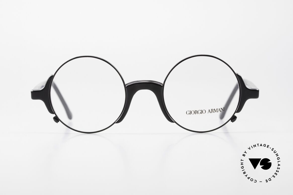 Giorgio Armani 326 Runde 90er Designer Brille, zeitlose runde Giorgio Armani Designerbrille von 1992, Passend für Herren
