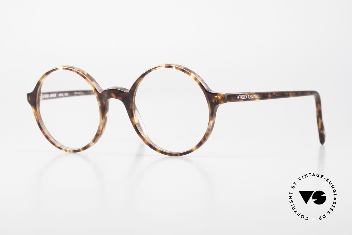 Giorgio Armani 304 80er 90er Designer Brille, runde Giorgio Armani Designerbrille von 1989/1990, Passend für Herren