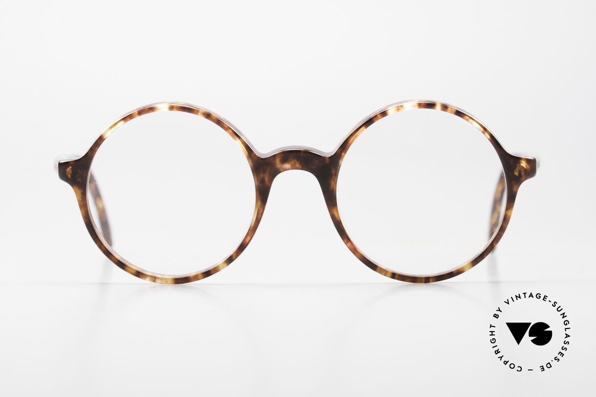 Giorgio Armani 304 80er 90er Designer Brille, runde Giorgio Armani Designerbrille von 1989/1990, Passend für Herren