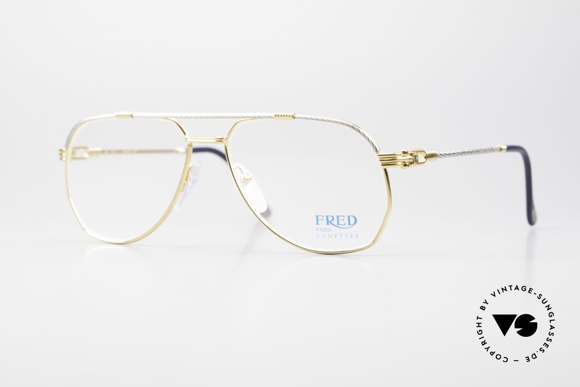 Fred America Cup - S Rare Luxus Juwelier Brille, America Cup: das kostbarste vintage Modell von Fred, Passend für Herren