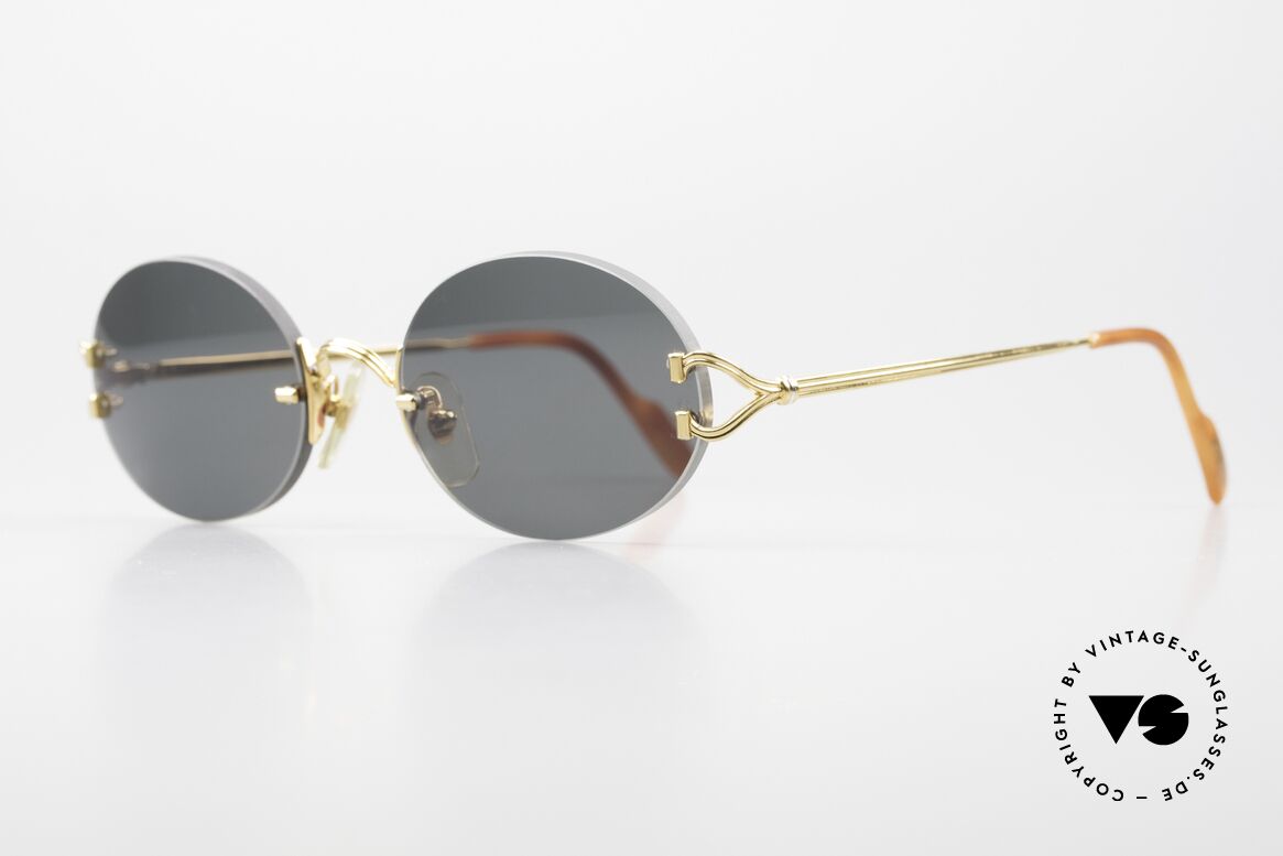 Cartier Rimless Giverny Ovale Randlose Luxusbrille, Glasform ist identisch der "Giverny" in 53mm Größe, Passend für Herren und Damen