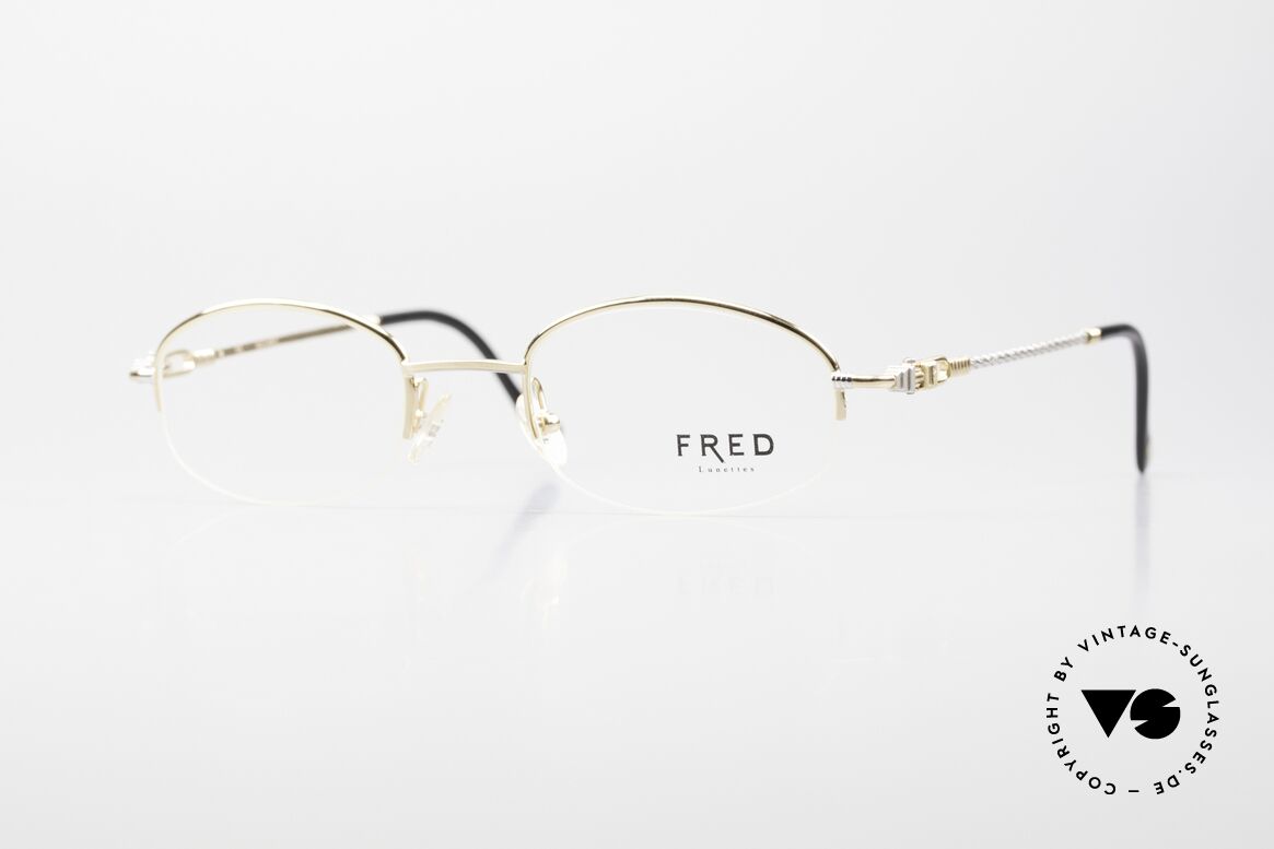 Fred Baleares Ovale Luxus Brille 90er Nylor, einmalige Designerbrille von Fred, Paris aus den 90ern, Passend für Herren und Damen