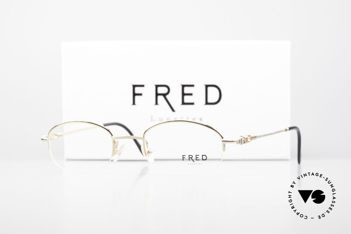 Fred Baleares Ovale Luxus Brille 90er Nylor, Größe: medium, Passend für Herren und Damen