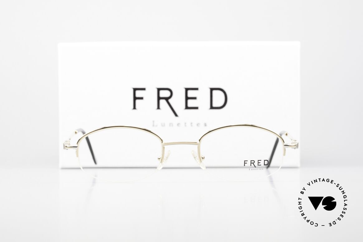 Fred Baleares Ovale Luxus Brille 90er Nylor, Größe: medium, Passend für Herren und Damen