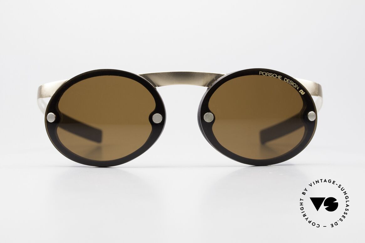 Porsche 5694 P0050 Magnetische Sonnenbrille 90er, die Gläser sind magnetisch am Rahmen befestigt, Passend für Herren