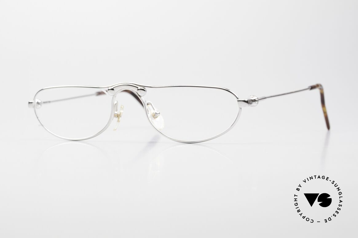 Aston Martin AM04 Lesebrille Herren 90er Platin, Herren Lesebrille von Aston Martin aus den 90er Jahren, Passend für Herren