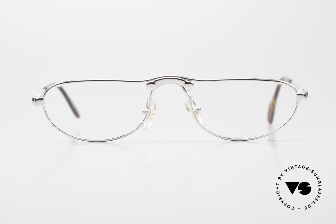 Aston Martin AM04 Lesebrille Herren 90er Platin, sehr edles Modell AM-04; Größe 49/21, platin-plattiert, Passend für Herren