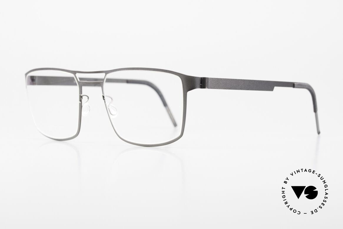 Lindberg 9599 Strip Titanium Herrenbrille Kollektion 2017, sehr markantes Rahmen-Design in dunkelgrau-grafit, Passend für Herren