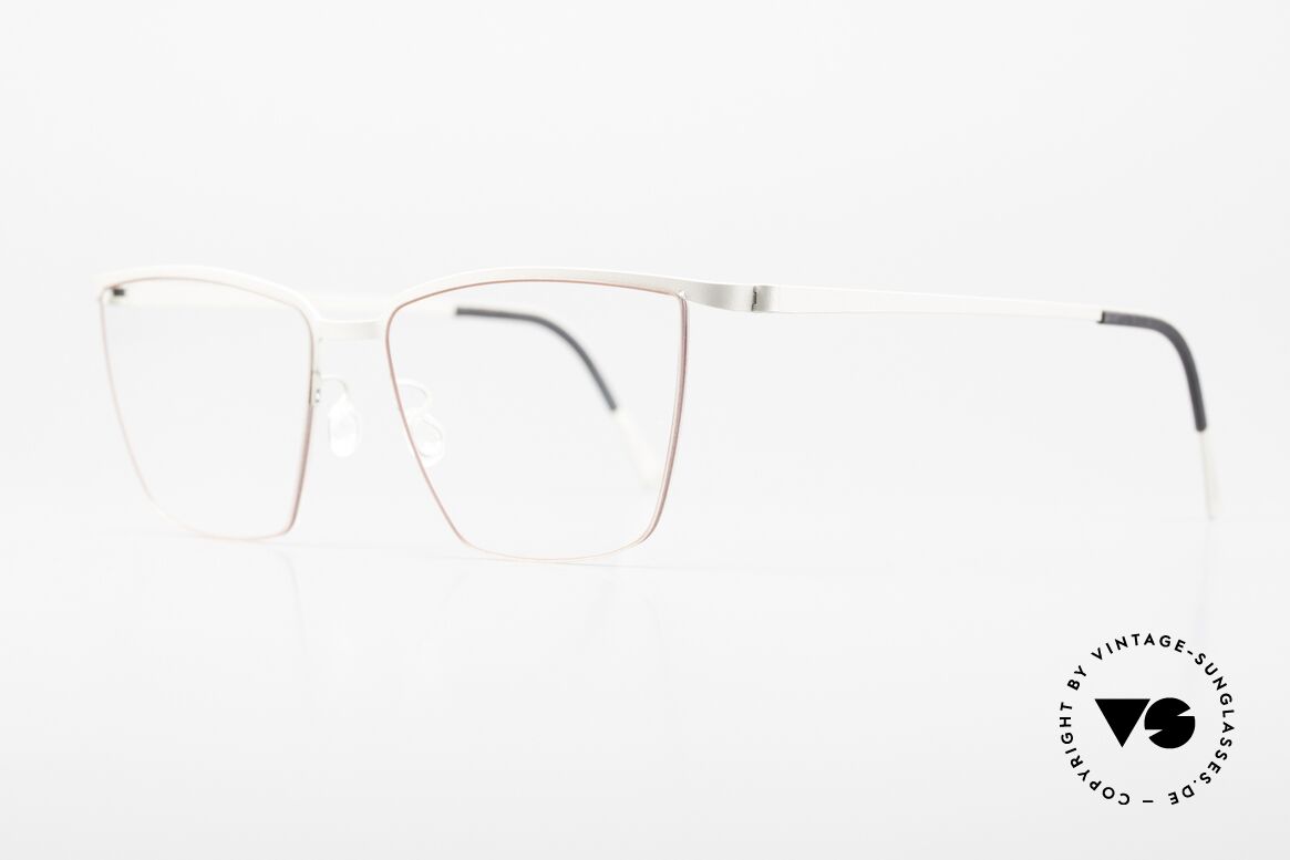 Lindberg 7421 Strip Titanium Feminine Damenbrille 2018, sehr zartes, feminines Design (pinker Nylor-Faden), Passend für Damen