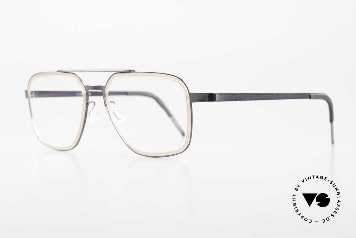 Lindberg 9743 Strip Titanium Herrenbrille Doppelbrücke, markantes Oberbalken-Design & dezente 'Inner-Rims', Passend für Herren