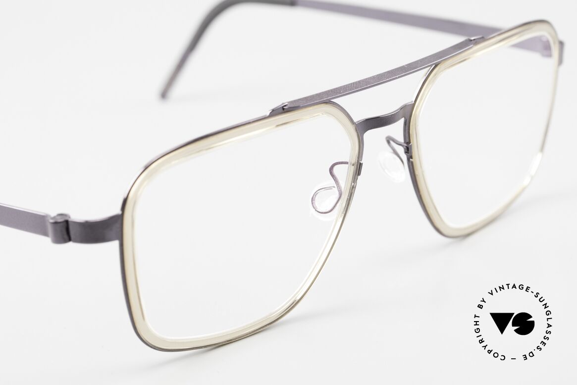 Lindberg 9743 Strip Titanium Herrenbrille Doppelbrücke, ungetragenes Designerstück mit original Lindberg Etui, Passend für Herren