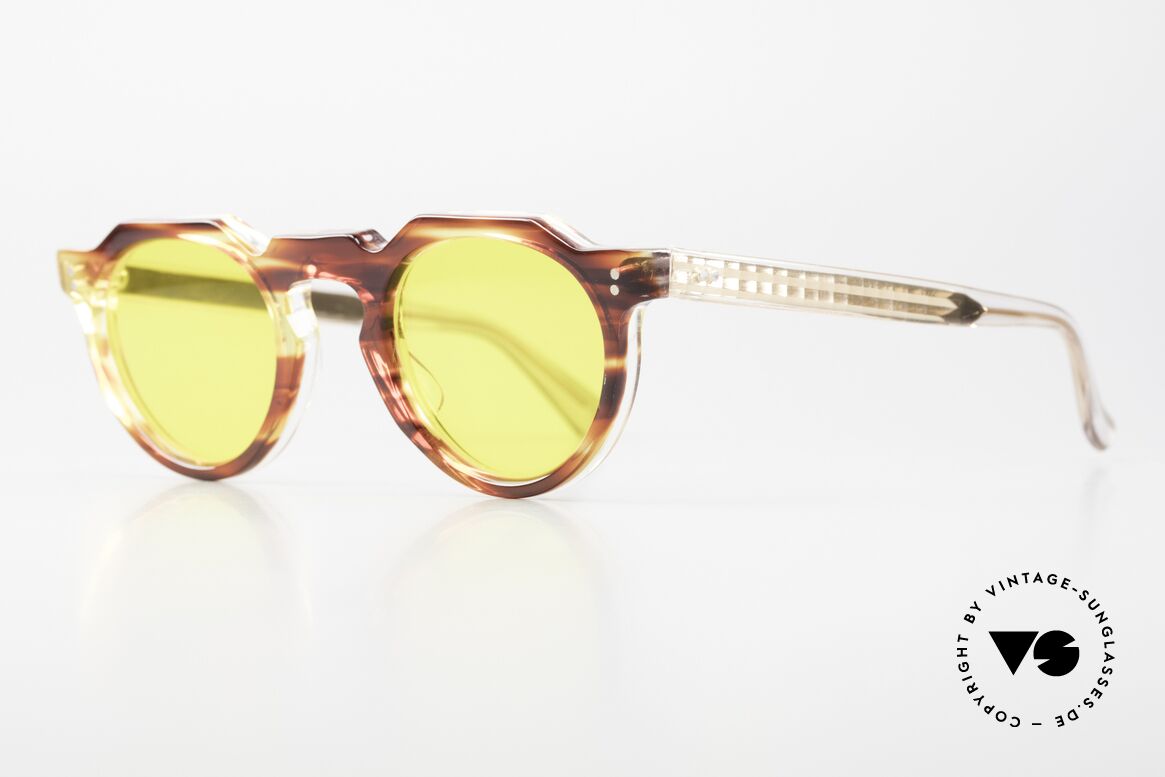 Lesca Panto 6mm Echte Alte 60er Sonnenbrille, 6mm dickes Rahmenprofil = gemacht für die Ewigkeit, Passend für Herren und Damen