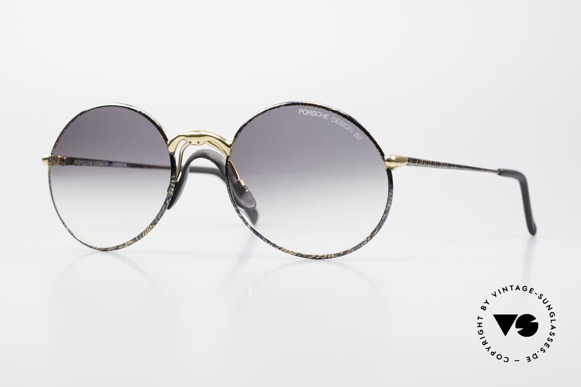 Porsche 5658 - L 90er Herren Sonnenbrille, runde 90er Jahre Porsche Design Luxus-Sonnenbrille, Passend für Herren