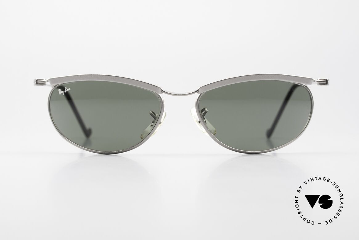 Ray Ban New Deco Metal Oval B&L USA Sonnenbrille 90er, hochwertige G15 Mineralgläser mit B&L-Gravur, Passend für Herren